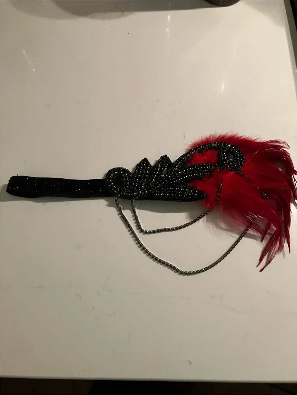 Hand made black beaded